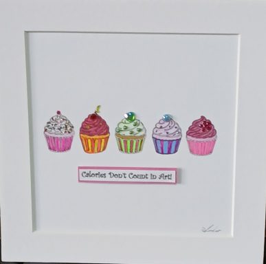 Framed cupcake no calories 